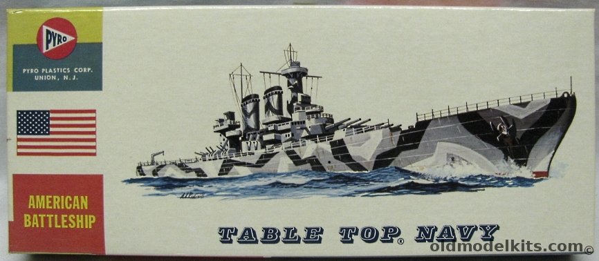 Pyro 1/1200 USS Massachusetts Battleship - Table Top Navy, C395-50 plastic model kit